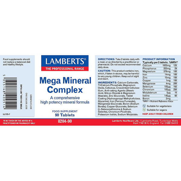 Mega Mineral Complex 90 Tablets