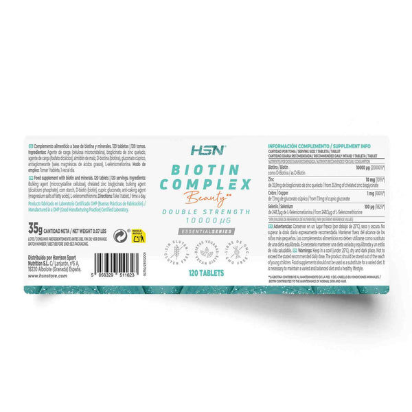 Biotin Complex, 10,000MCG, 120 Tablets