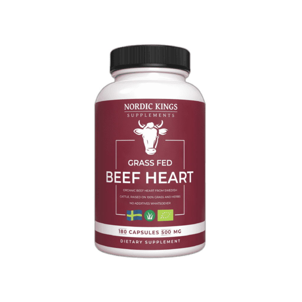 100% Grass Fed & Organic Beef Heart 180 Caps 450Mg