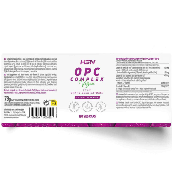 OPC Complex (Grape Seed Extract), 120 Vegetable Capsules