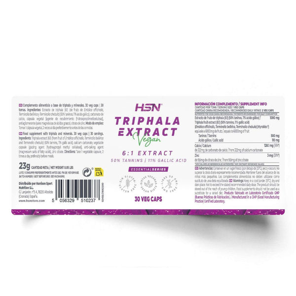 Triphala Extract (6:1), 500mg, 120 Vegetable Capsules