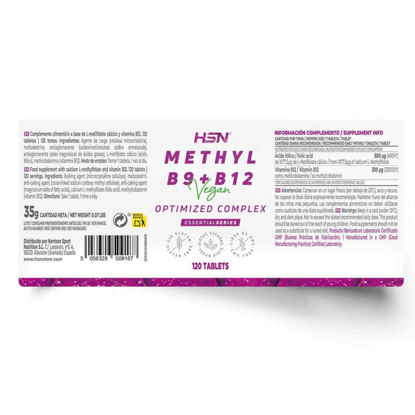 Methyl Complex B9 + B12, 120 Tablets