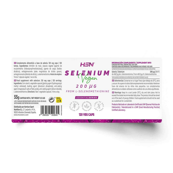 L-Selenomethionine (200MCG Selenium), 120 Veg Capsules