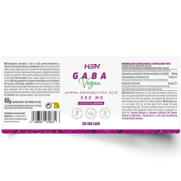 Gaba, 500mg, 120 Vegetable Capsules