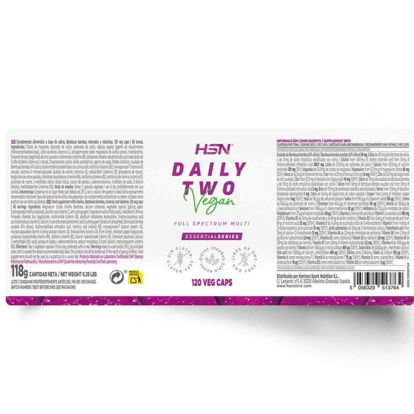 Daily Two Multivitamin, 120 Vegetable Capsules