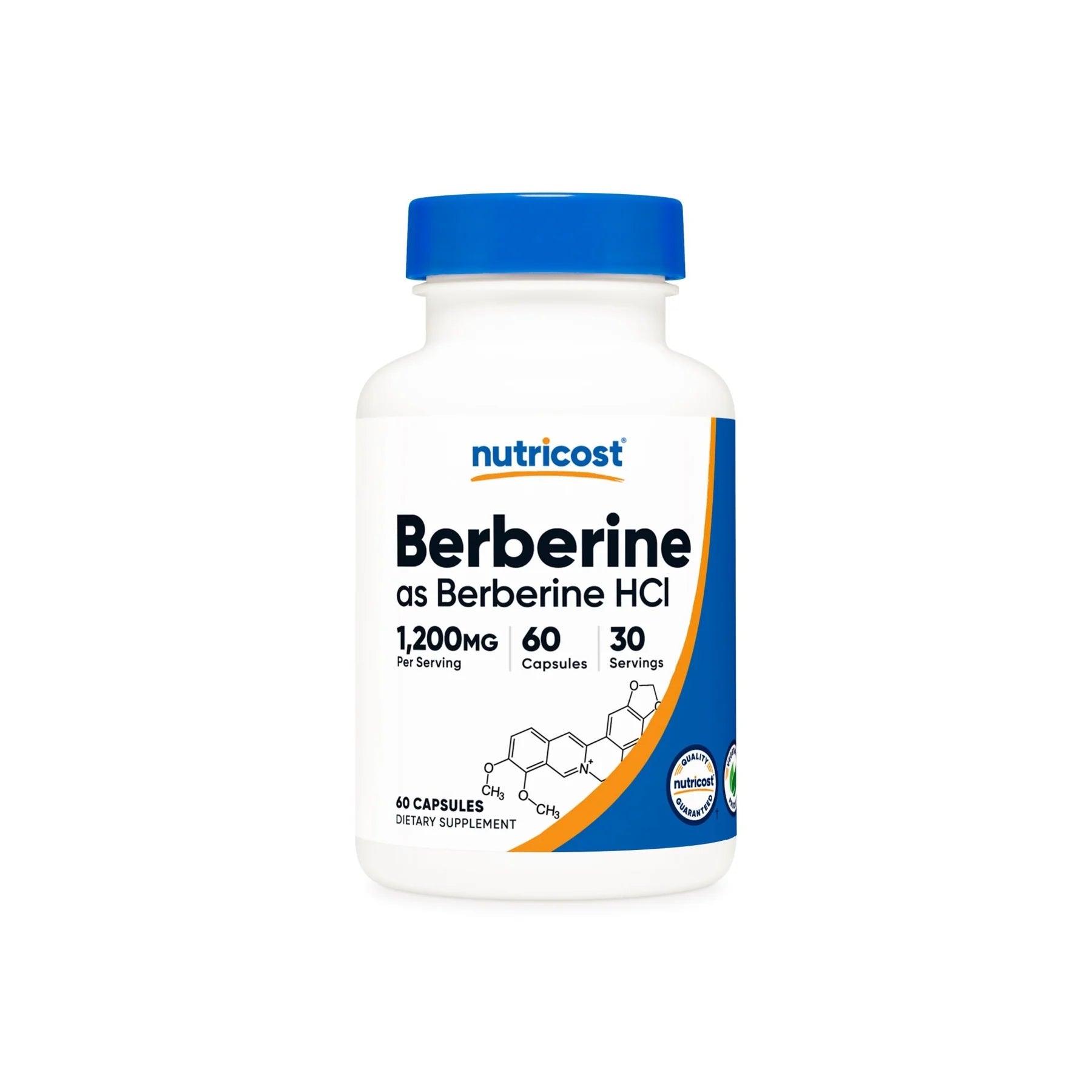 Berberine, 1,200 mg, 60 Capsules (600 mg per Capsule)