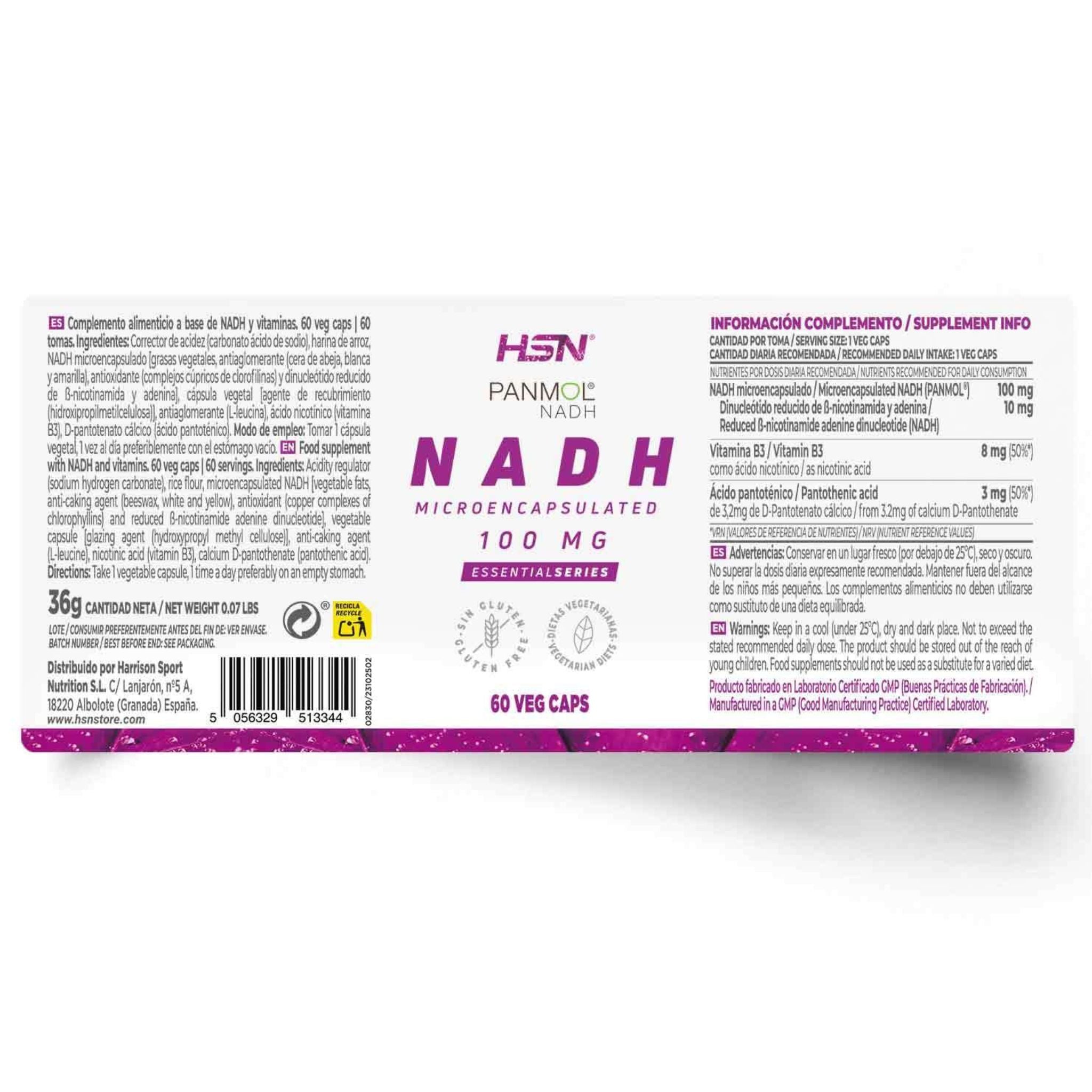 Microencapsulated NADH, 100mg, 120 Veg Capsules - Image 2