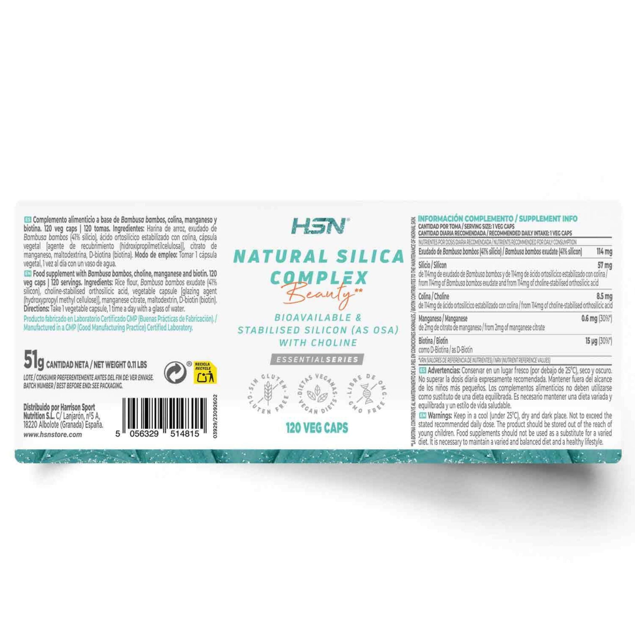 Natural Silica Complex, 120 Veg Capsules - Image 2