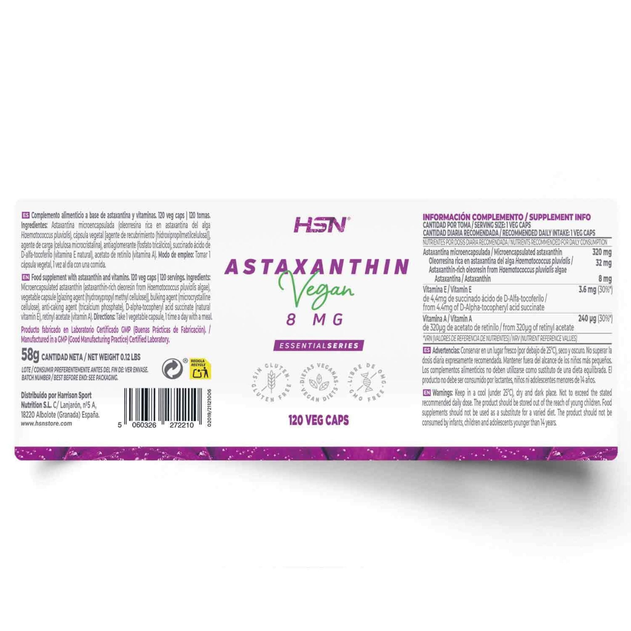 Astaxanthin, 8mg, 120 Veg Capsules - Image 2