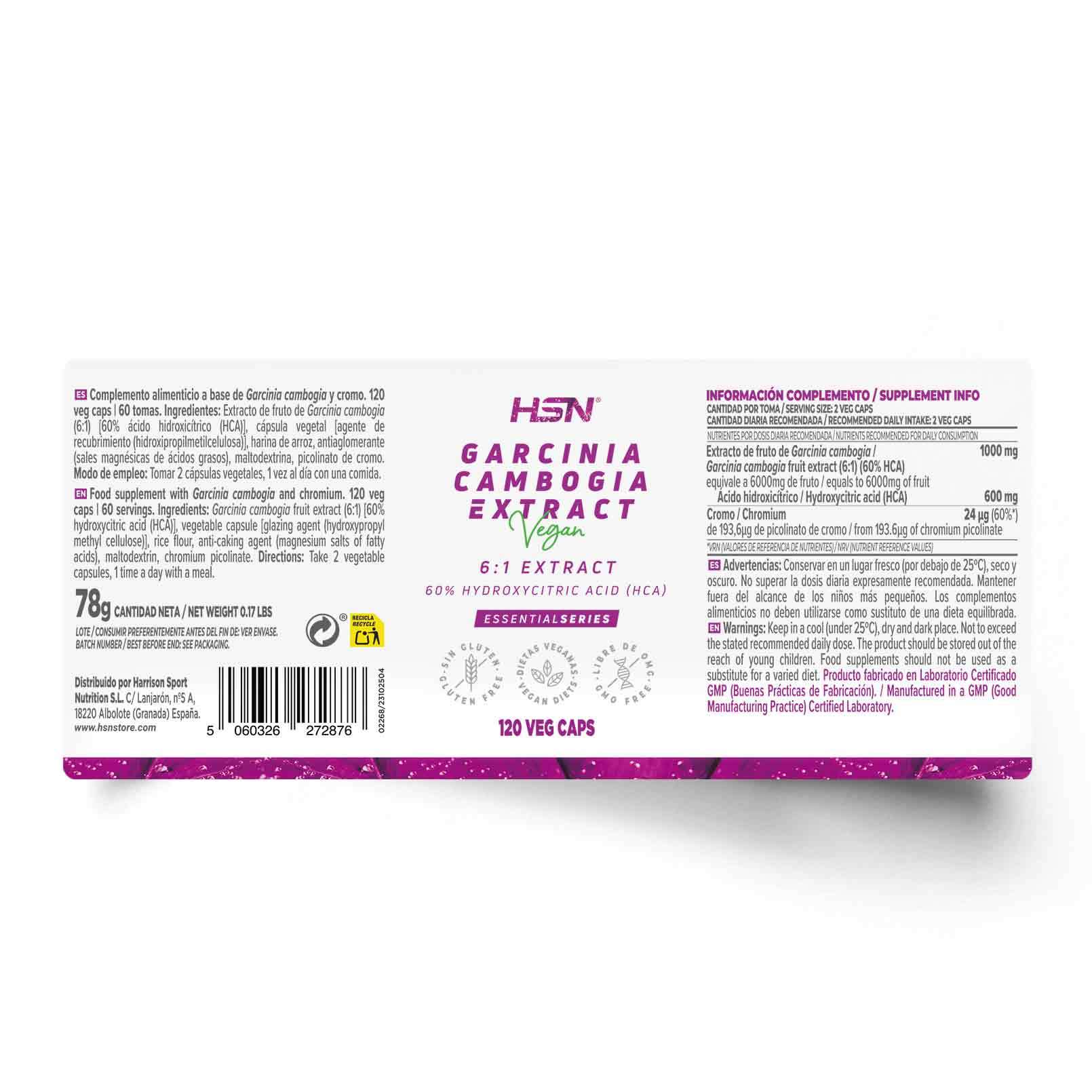 Garcinia Cambogia Extract, 500MG, 120 Veggie Capsules - Image 2