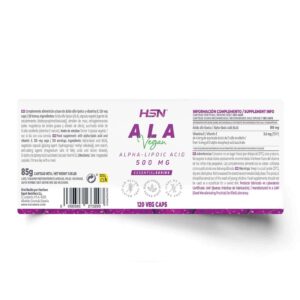 Alpha Lipoic Acid (ALA) 500mg, 120 Veg Caps