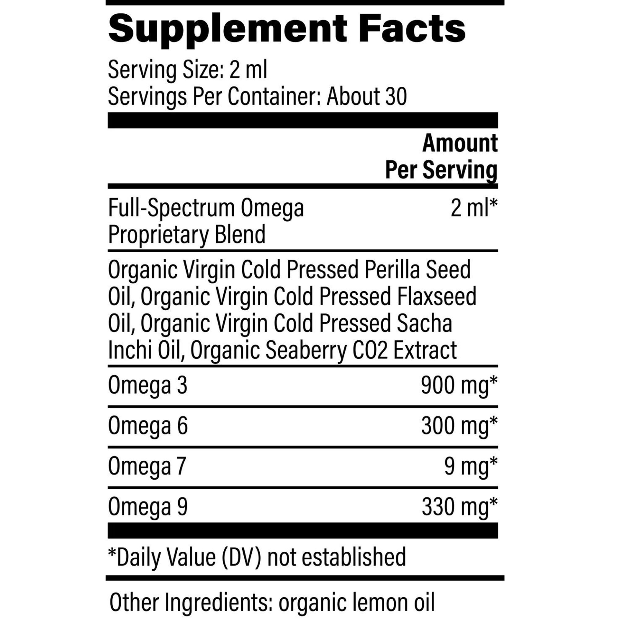 Vegan Omega 3, 6, 7, 9 59.2ml - Image 2