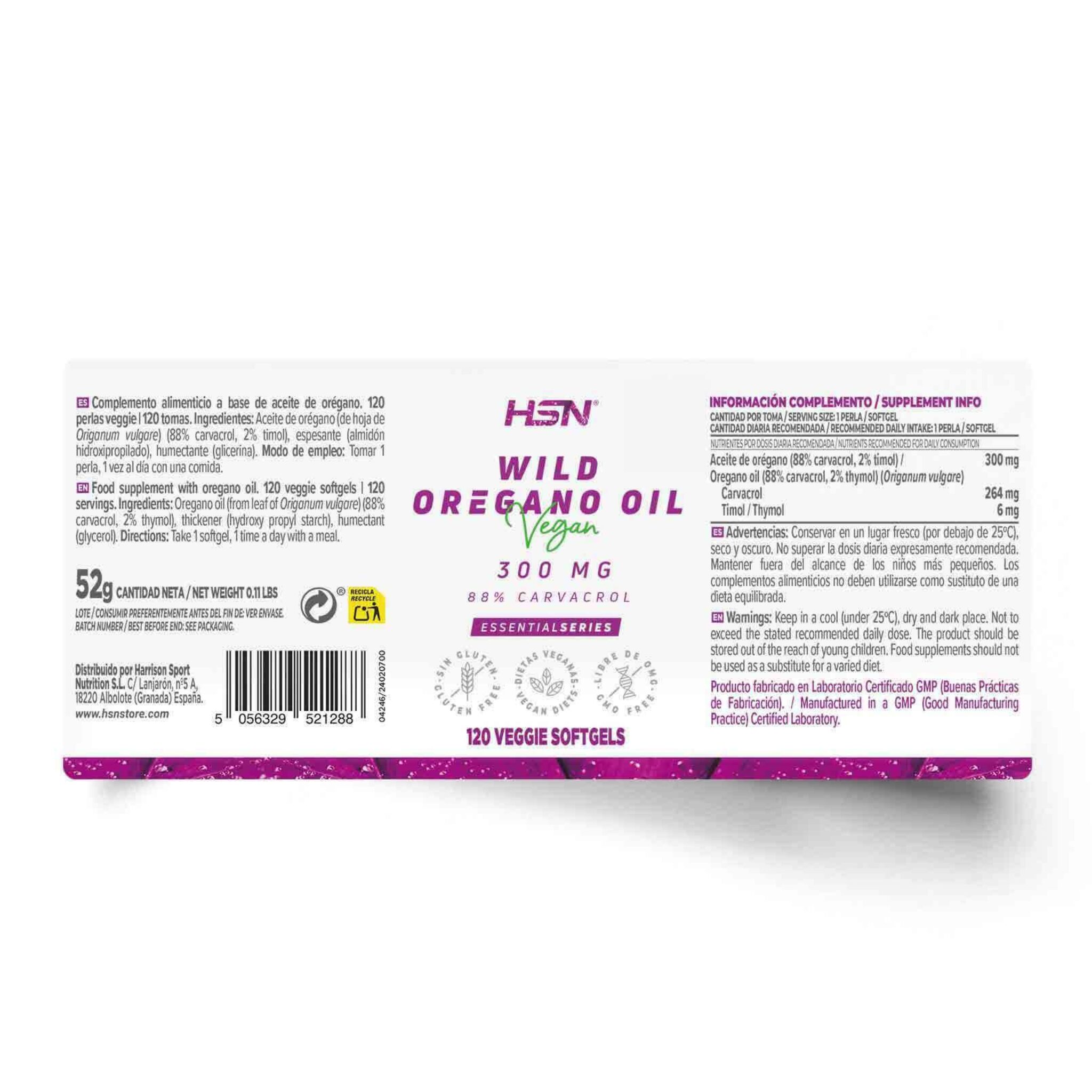 Wild Oregano Oil 300MG, 120 Veggie Softgels - Image 2