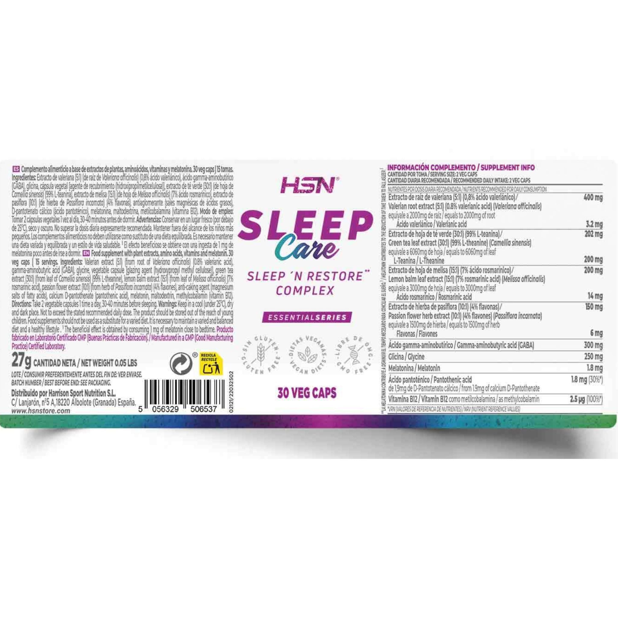 Sleep Care, 30 Veg Capsules - Image 2