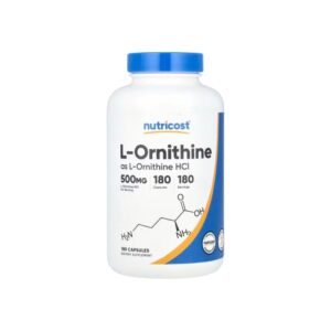L-Ornithine, 500MG, 180 Capsules
