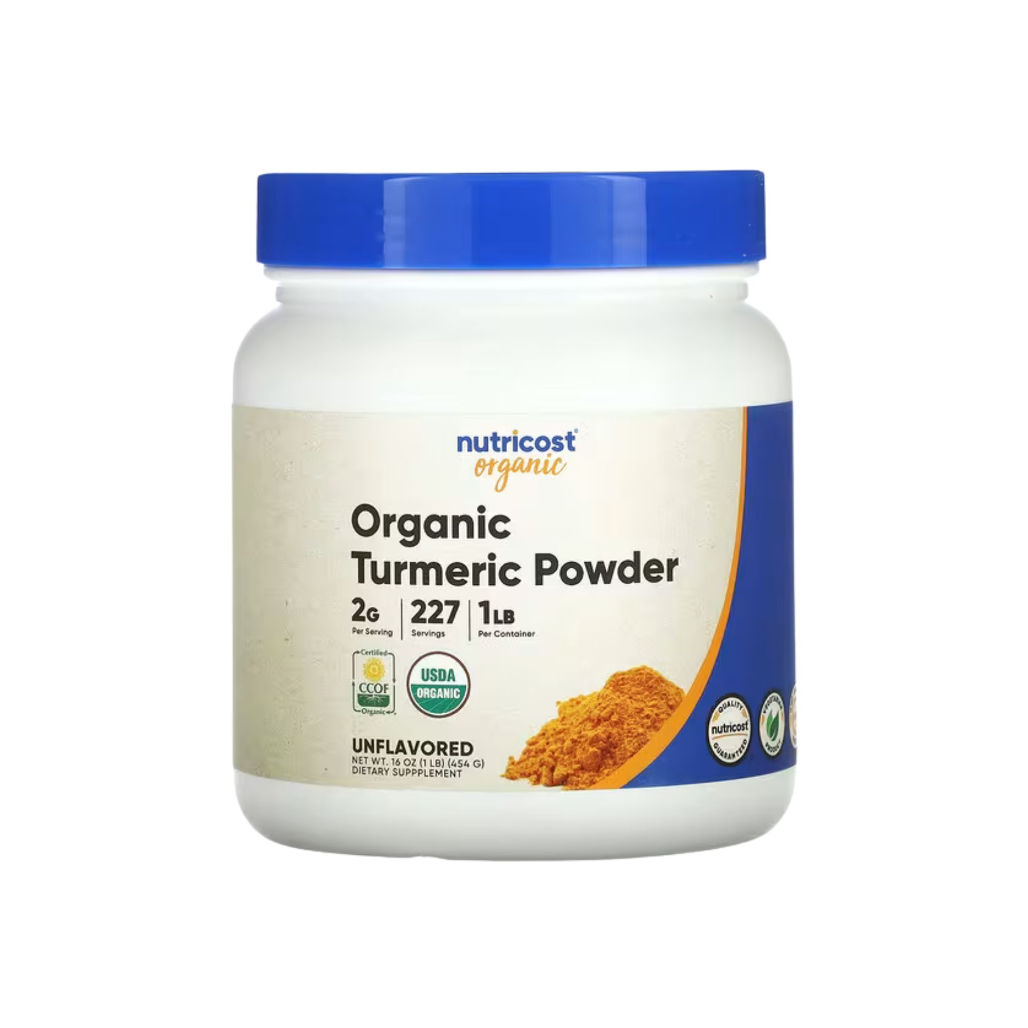 Organic Turmeric Powder, Unflavored, 16oz (454g) - Image 2