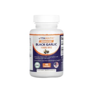 Fermented Black Garlic, 60 Capsules (500 mg per Capsule)