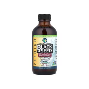 Black Seed, 100% Pure Cold-Pressed Black Cumin Seed Oil, 4 fl oz (120 ml)