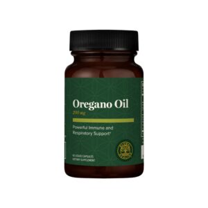 Oregano Oil Capsules - Vegan Liquid Oil of Oregano, 200mg, 60 Capsules