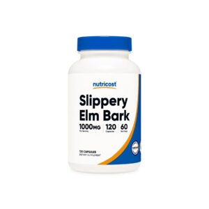 Slippery Elm Bark, 1000mg (500mg per capsule), 120 Capsules