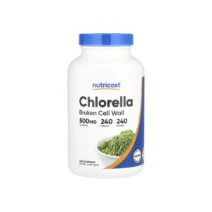 Chlorella, Broken Cell Wall, 500 mg, 240 Capsules