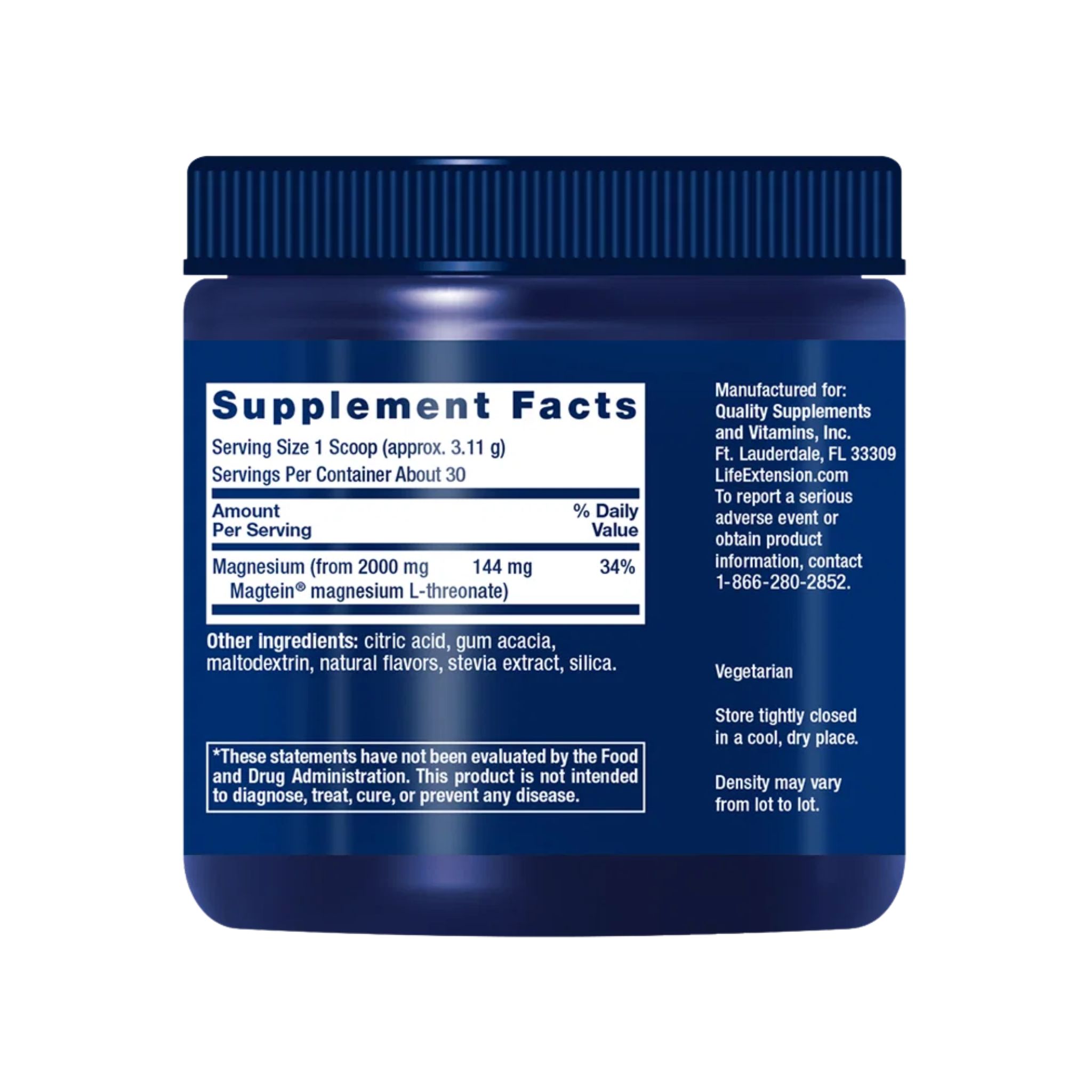 Neuro-Mag® Magnesium L-Threonate Powder, 93.35G, Tropical Punch Flavor - Image 2