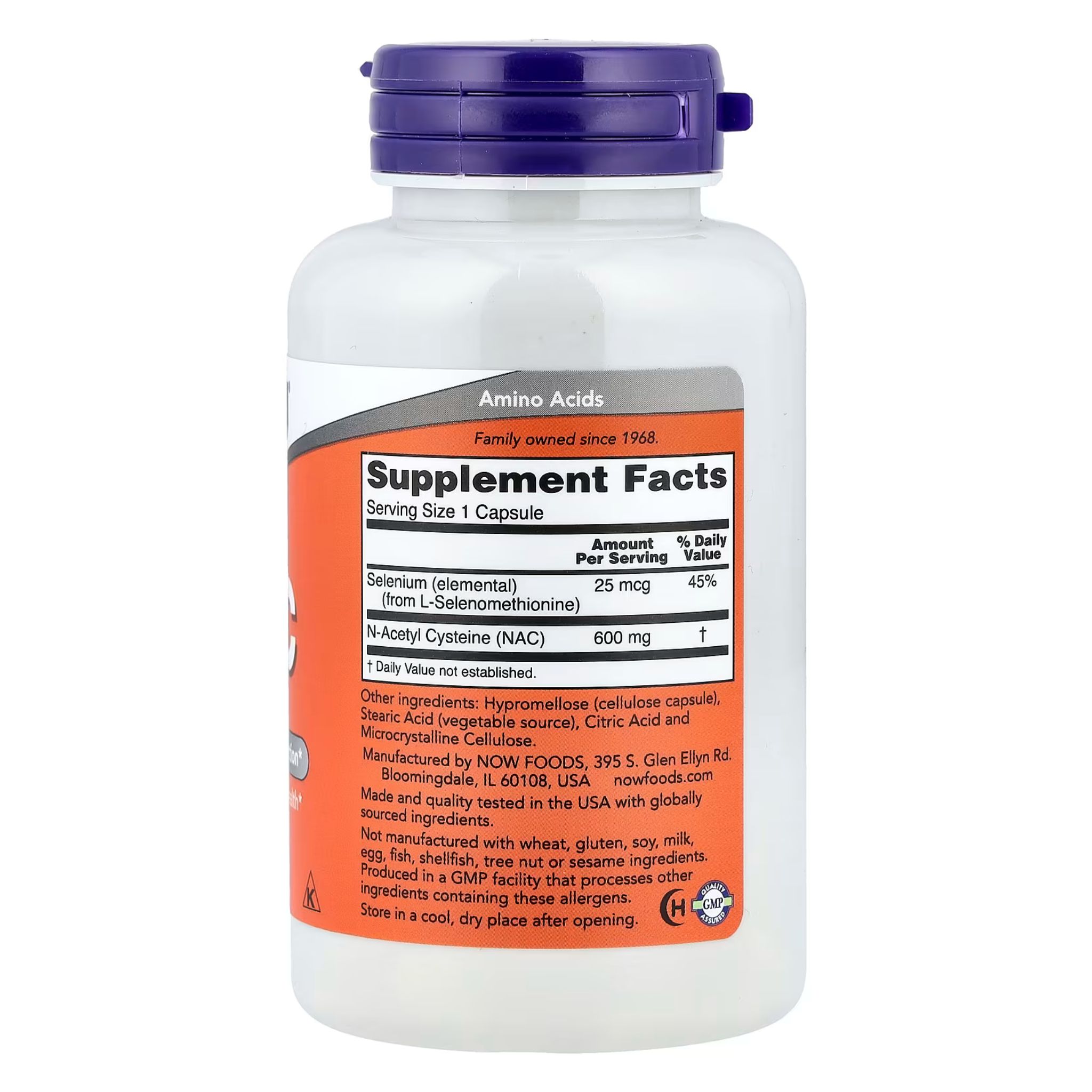 NAC (600MG) With Selenium (25MCG), 100 Capsules - Image 2